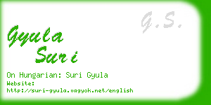 gyula suri business card